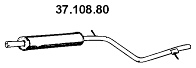 EBERSPÄCHER Middle silencer 37.108.80 CHEVROLET CAPTIVA EBERSPÄCHER middle silencer 3710880