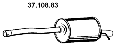 EBERSPÄCHER Bakre eksospotte 37.108.83 37.108.83 Bakre eksospotte RENAULT MEGANE EBERSPÄCHER