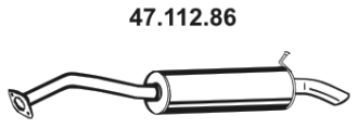 EBERSPÄCHER Rear silencer 47.112.86 Toyota PASEO EBERSPÄCHER exhaust silencer 4711286