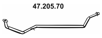 EBERSPÄCHER Tubo gas scarico 47.205.70 47.205.70 costo Tubo gas scarico JEEP CHEROKEE EBERSPÄCHER