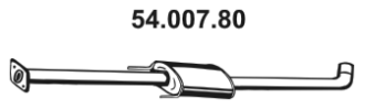 EBERSPÄCHER Keskiäänenvaimentaja 54.007.80 54.007.80 EBERSPÄCHER Keskimmäinen äänenvaimennin Lexus ES hinta