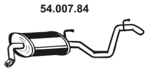 EBERSPÄCHER Marmitta 54.007.84 54.007.84 costo Marmitta posteriore EBERSPÄCHER KIA CERATO