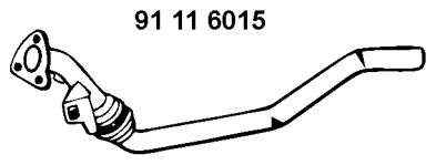 EBERSPÄCHER Voorpijp 91 11 6015 Chrysler PT CRUISER Uitlaatpijp EBERSPÄCHER 91 11 6015