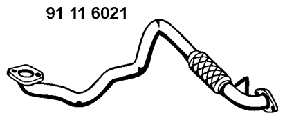 EBERSPÄCHER Exhaust Pipe 91 11 6021 Volkswagen EOS EBERSPÄCHER exhaust pipe 91116021