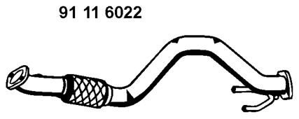 EBERSPÄCHER Izplūdes caurule 91 11 6022 91 11 6022 Izplūdes caurules Volkswagen EOS EBERSPÄCHER