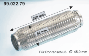 EBERSPÄCHER Flexrohr, Auspuff 99.022.79 Auspuff-Flexrohr EBERSPÄCHER NEON 99.022.79 günstig