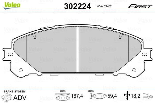 VALEO Bremžu kluči 302224 Sporta bremžu kluči VALEO FORESTER 302224 lēti