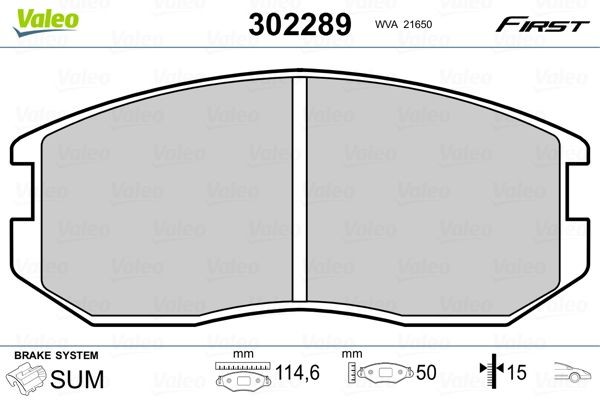 VALEO Brzdové doštičky/platničky 302289 VALEO 302289 Športové brzdové doštičky Mitsubishi Colt 4 cena