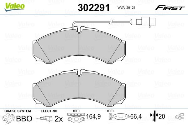 VALEO Plaquettes de frein 302291 Plaquette de frein sport VALEO RENAULT TRUCKS 302291