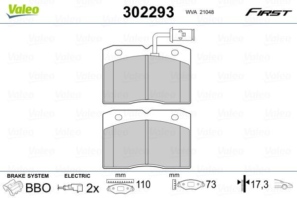 VALEO Bremseklodser 302293 VALEO Sports bremseklodser IVECO 302293