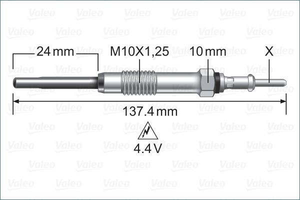 VALEO Żeraviaca sviečka 345226 Žhaviče VALEO Opel ASTRA 345226