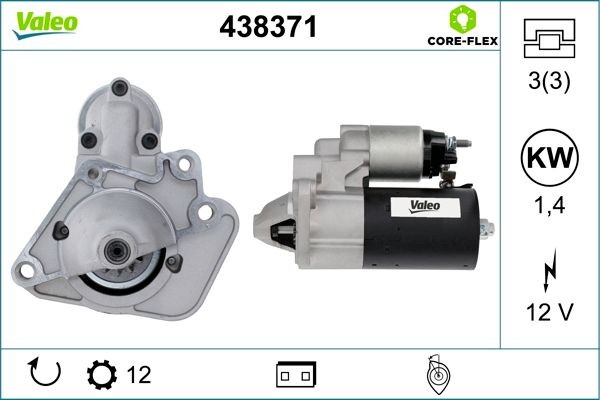 Štartér VALEO 438371 VALEO 438371 Štartér DACIA DUSTER 2010