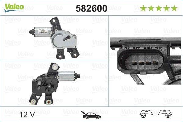 VALEO Scheibenwischermotor 582600 Scheibenwischermotor VALEO CALIFORNIA 582600 günstig
