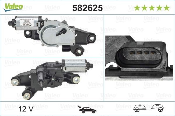 VALEO Ruitenwissermotor 582625 582625 Ruitenwissermotor VALEO VOLKSWAGEN CALIFORNIA