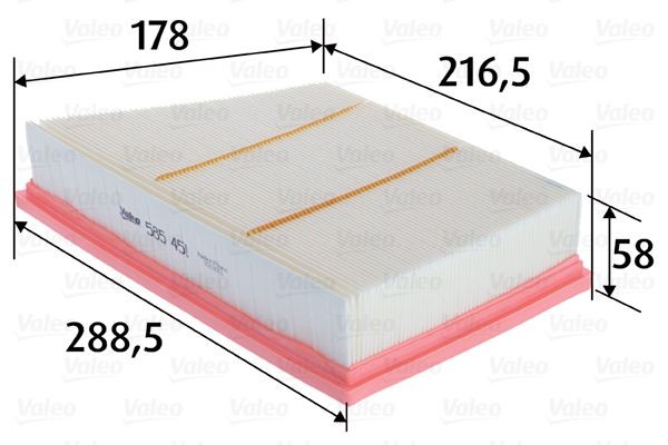 VALEO Filtro aria 585451 VALEO 585451 Filtro dell'aria Land Rover Discovery L550 originale prezzo