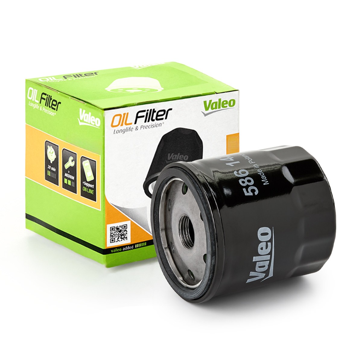 VALEO Filtro de óleo 586142 Filtro de óleo VALEO Skoda KAMIQ 586142