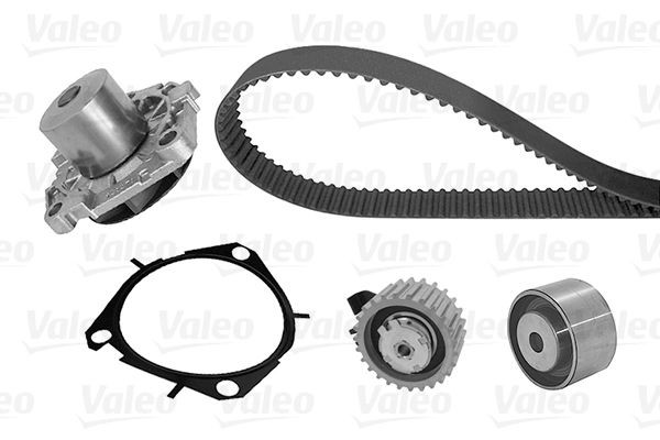 VALEO Wasserpumpe + Zahnriemensatz 614697 Zahnriemenwechsel-Set VALEO CALIBER 614697 günstig