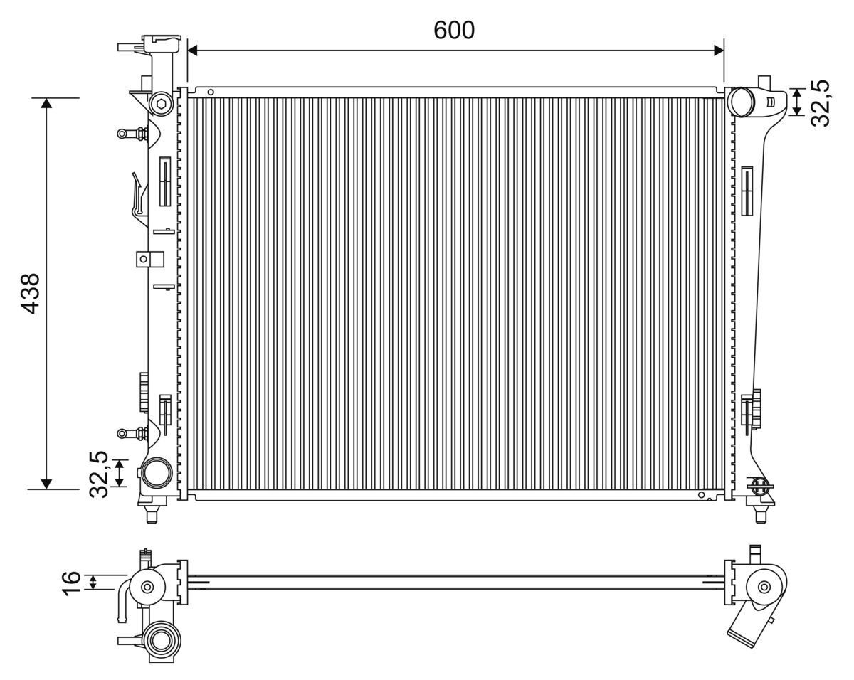 VALEO Radiateur 701197 701197 Radiateur VALEO KIA BONGO