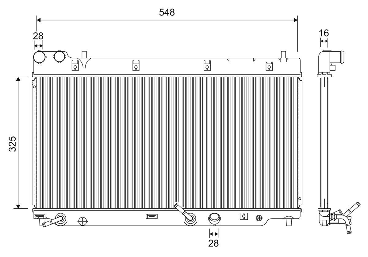 VALEO Radiatore motore 701210 701210 costo Radiatore HONDA ACCORD VALEO