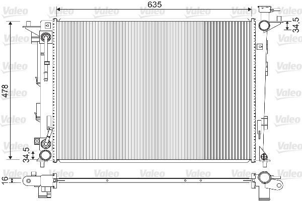 Radiator, motorkjøling VALEO 733213 VALEO 733213 Radiator HYUNDAI ix35 2017