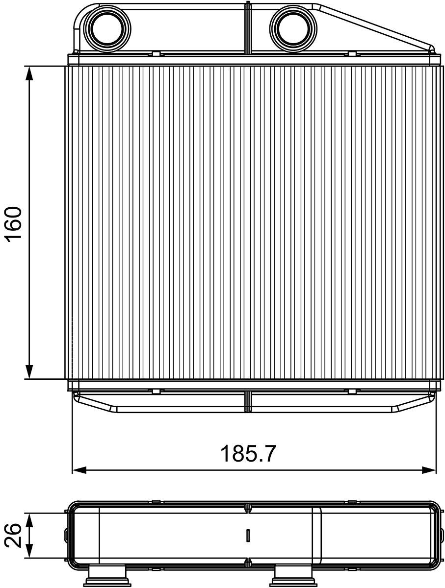 VALEO Kachelradiateur, interieurverwarming 811502 VALEO 811502 Kachelradiateur Fiat Ducato 290 Flatbed Vrachtwagen originele prijs