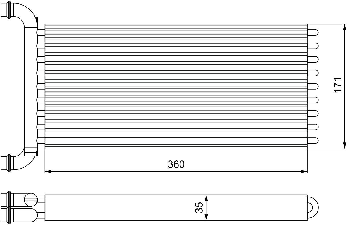 VALEO Permutador de calor, aquecimento do habitáculo 811521 Radiador do ar quente VALEO Mercedes-Benz MARCO POLO 811521