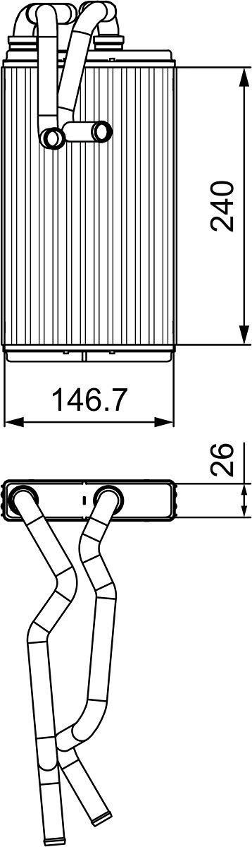 VALEO Radiateur de chauffage 811525 Peugeot 307 Radiateur de chauffage VALEO 811525