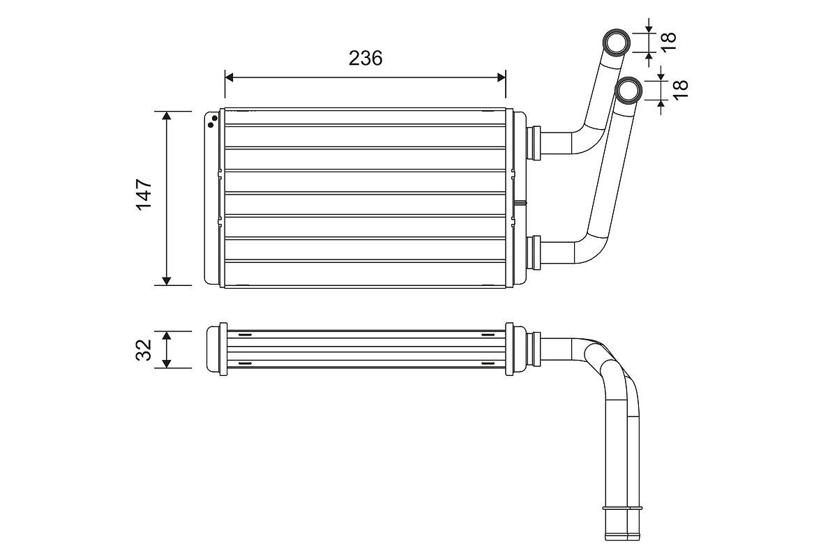 Radiateur de chauffage VALEO 811528 VALEO 811528 Radiateur de chauffage RENAULT MASTER 2001
