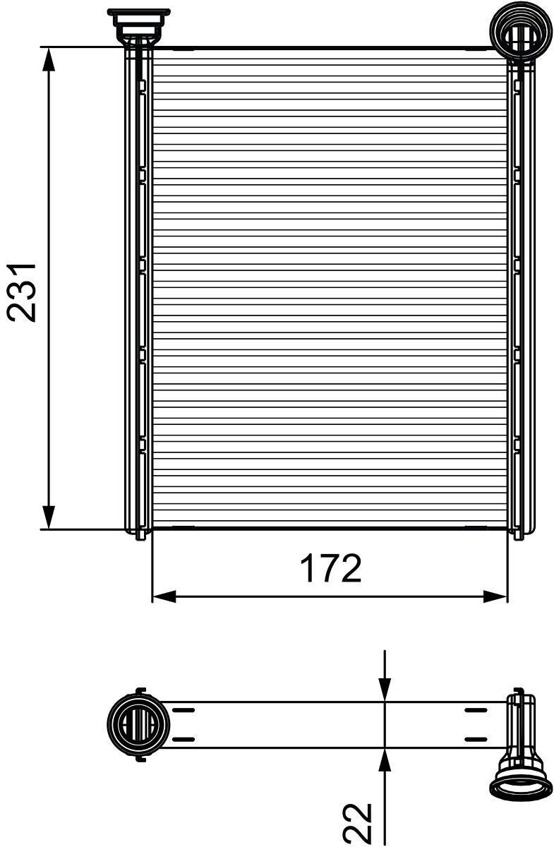 VALEO Kachelradiateur, interieurverwarming 811534 Warmtewisselaar VALEO C-HR 811534 goedkoop