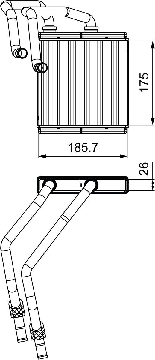 VALEO Heater matrix 811544 PORSCHE CAYMAN VALEO heater matrix 811544