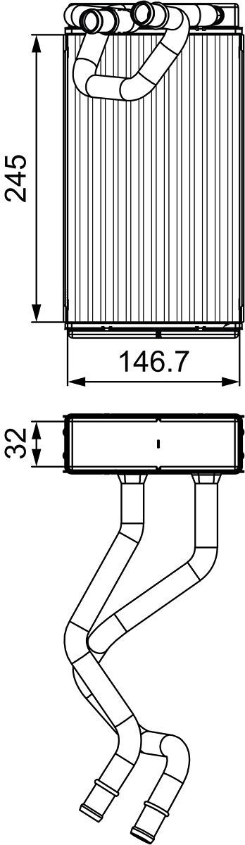 Varmeapparat register VALEO 811547 VALEO 811547 Varmeveksler NISSAN NAVARA 2013