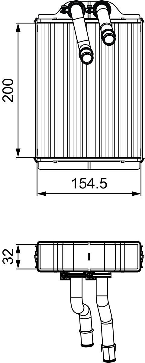 VALEO Radiateur de chauffage 811551 Radiateur de chauffage VALEO Série 123 811551 pas cher