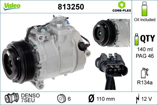 VALEO Κομπρεσέρ air condition 813250 VALEO 813250 Συμπιεστής BMW 1 Series E87 τιμες