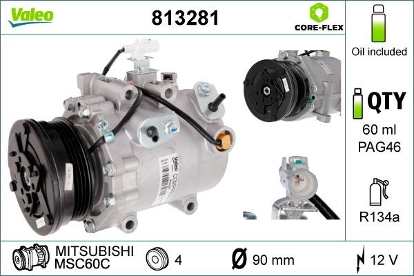 Aircopomp VALEO 813281 VALEO 813281 AC-compressor Suzuki SWIFT 1999