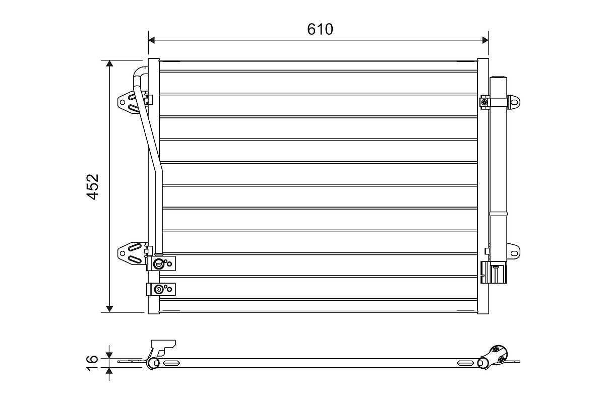 VALEO Kondensator, klimaanlegg 814039 AC kondensator VALEO LT 814039 billige