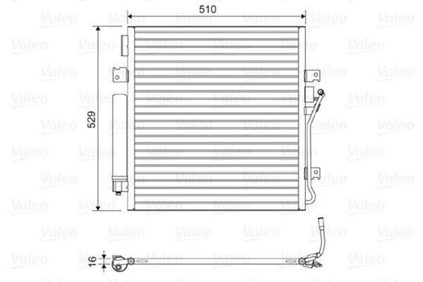 VALEO Kondensator, klimaanlæg 814163 814163 Kondensor AC DODGE NITRO VALEO