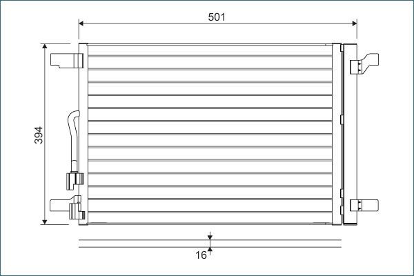 VALEO Kondensator, klimaanlæg 814301 AC condenser VALEO 90 814301 billig