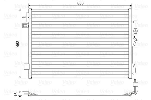 VALEO Condensor voor airco 814453 814453 Airco-condensor DODGE JOURNEY VALEO