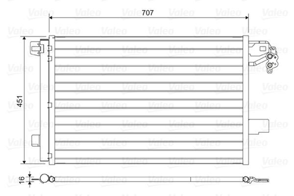 VALEO Kondensator, klimaanlegg 814461 814461 Ac kondenser VW LT VALEO