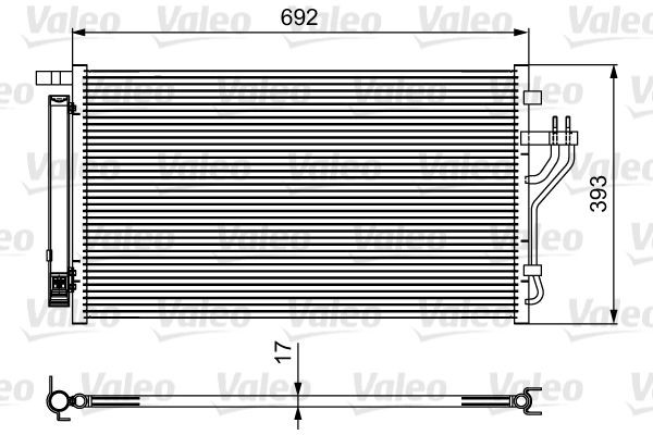 VALEO Kondensator, klimaanlegg 814485 Ac kondenser VALEO Kia SEDONA 814485