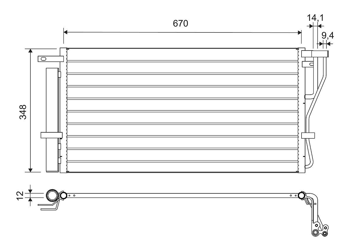 Kondenzátor klimatizácie VALEO 814488 VALEO 814488: Chladič klimatizácie Kia CARENS 2008