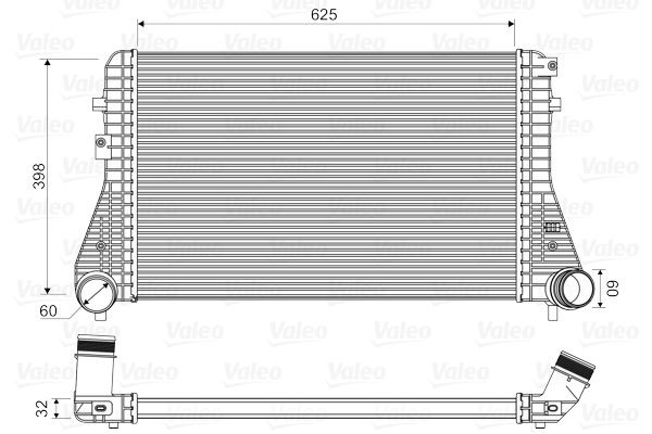 VALEO Chladič plniaceho vzduchu 818339 Intercooler VALEO A5 818339 lacné