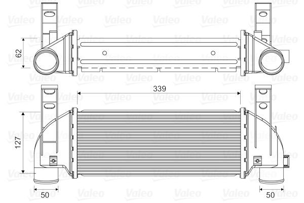 VALEO Intercooler 818353 Ladeluftkøler VALEO GRANADA 818353 billig