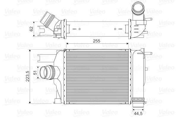 Intercooler VALEO 818609 VALEO 818609 Radiador do ar de sobrealimentação RENAULT CLIO 2012