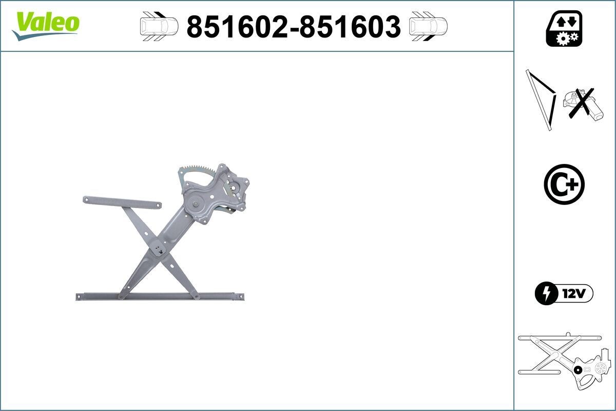 VALEO Rudehejs 851602 VALEO 851602 Ruderegulator Toyota Rav4 3 billig