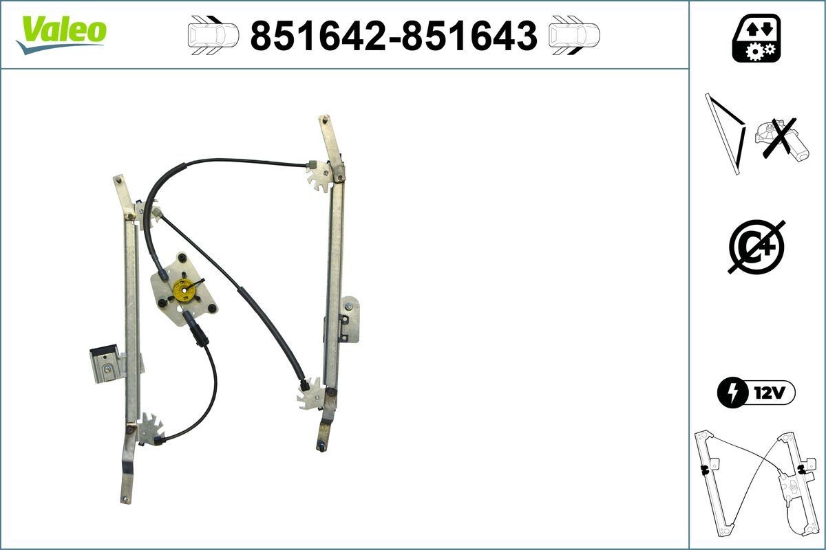 VALEO Lève-vitre 851642 VALEO 851642 Mécanisme vitre électrique Audi A5 8ta prix