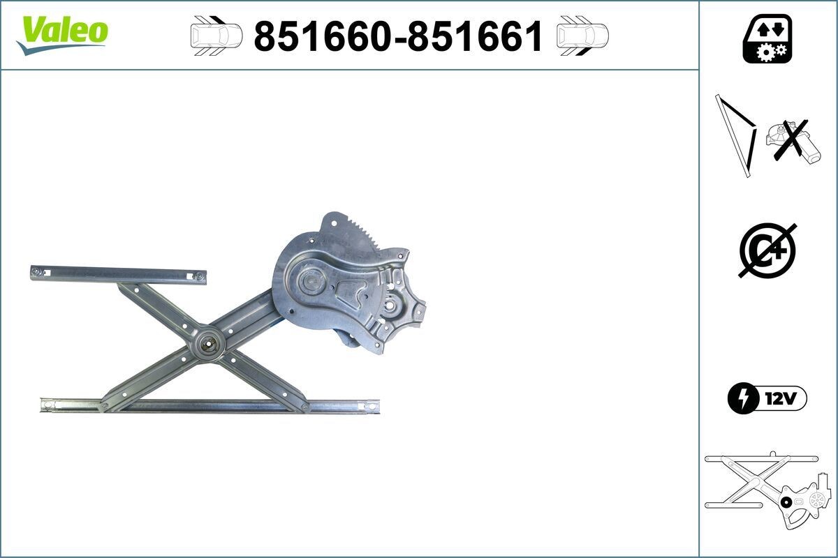 VALEO Aknatõstuk 851660 VALEO 851660 Aknatõstuk Hyundai ATOS odav
