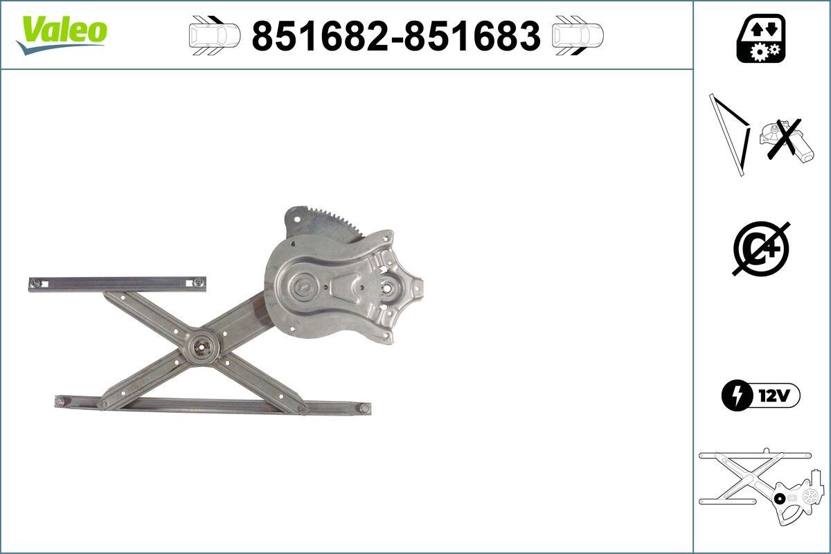 Window regulator VALEO 851682 VALEO 851682 MITSUBISHI L 200 2013 window regulator price