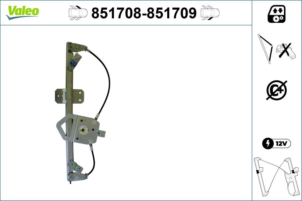 Fönsterhiss VALEO 851708 VALEO 851708: Fönsterhissmekanism Renault SANDERO / STEPWAY 2020