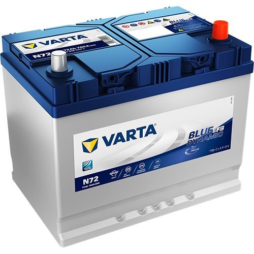 VARTA Startera akumulatoru baterija 572501076D842 572501076D842 Akumulatori VARTA KIA CLARUS